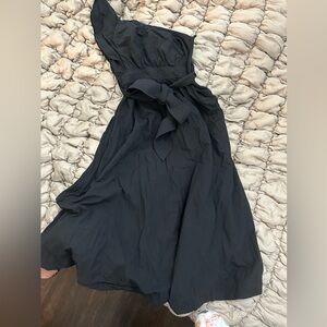 Madewell Black Off the Shoulder Midi